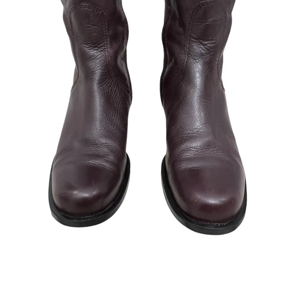 Talbots Leather Two Tone Knee High Riding Boots women's size 7.5 - Picture 3 of 11